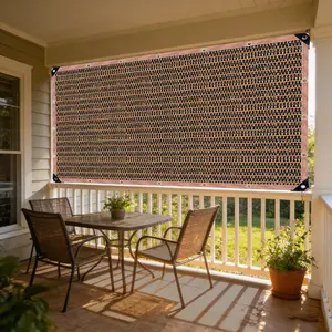 90% Shade Cloth, Tear Resistant Sun Shade Net with Reinforced Grommet,Durable Garden Shade Tarp Cover for Greenhouse,Plant Cover, Chicken Coop,Patio and Pergola,Black，Mocha uv-resistant
