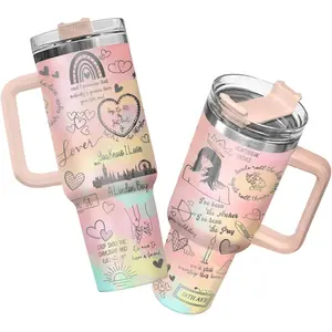 Singer Tumbler 40 Oz Stainless Steel with Handle, Music Mug for Women, Christmas & Birthday Gift