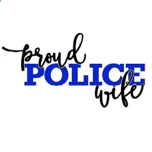 Proud Police Wife Car Decal - Blue and Black Design for Vehicle Decoration