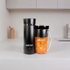 HomeCraft 2-Quart Iced Tea Maker with Double Insulated Pitcher Fast Brewing Steeping Basket Auto Shut-Off Feature for Iced Coffee & Tea