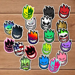 Stickers Pack 20 Pcs Spitfire Luggage Water Wheels Guitar Laptop Bike Car Bottle Aesthetic Waterproof Vinyl Colorful Skateboard Bumper