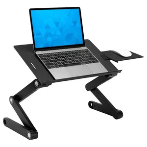 Mount-It! Laptop Tray with Cooling Fan & Mouse Pad, Portable Design, Rotating Stand