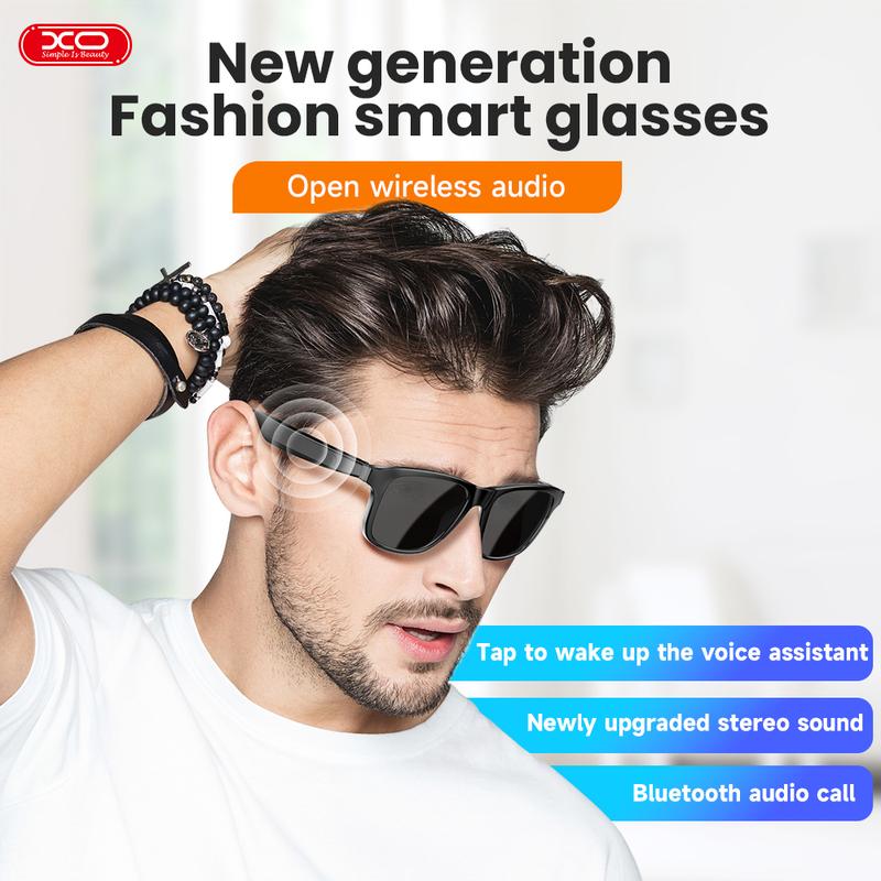 Smart Glasses, Bluetooth Sunglasses Audio Eyewear, Built-in Mic & Speakers, Athletic/Outdoor UV Protection Unisex, Summer,Waterproof, Smart Summer Gear