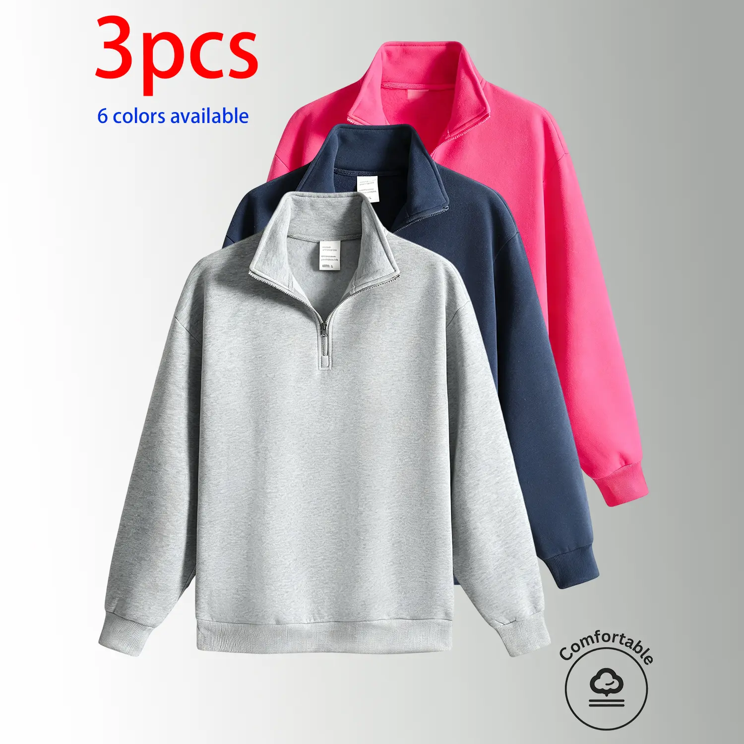 Light Gray + Concealed Blue + Rose Red