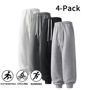 4-Pack Men’s Sports Sweatpants, Elastic Waist Joggers for Gym Training & Outdoor Activities (Optional 4-Pack or 2-Pack)summervibes