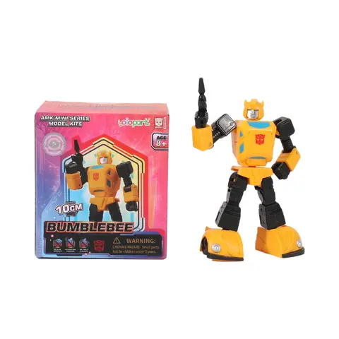 Transformers Bumblebee Model KitBumblebee Transformers Toy,Transformers G1 Action Figures,AMK Mini Series 3.94 Inch Highly Articulated Bumblebee Model Kit with Weaponry,Collectible Toys for Kids Age 8 and Up,No Converting
