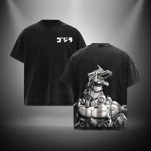 Mecha Godzilla Gojira Toho Verse Washed TShirt Hoodie Sweater Netflix series Vers Menswear Gift for movie fans Top Apparel Classic Oversized Seamless Simple Straight Man Clothes Cotton designer shirts
