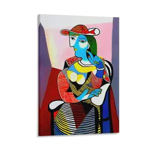 Picasso's Portrait Of Marie Prints - Abstract Minimalist's Canvas,Showcasing Picasso's Style in A Captivating Visual Display. Poster Canvas Wall Art For Bedroom Decor Bar Office Room Decor Gift