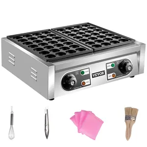 Spring new arrivals Commercial Takoyaki Maker, 56PCs Japanese Octopus Fish Ball Machine, 2kW Heating Takoyaki Grill Maker, Octopus Meatball Machine with 2 Non-Stick Plates, Fish Ball Maker with Independent Temp Con