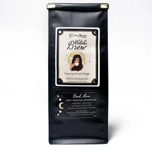 Witch's Brew Dark Moon Coffee - Whole Bean Dark Roast with Stout and Dark Chocolate Flavor - Perfect for Coffee Lovers - 10oz - Beverage