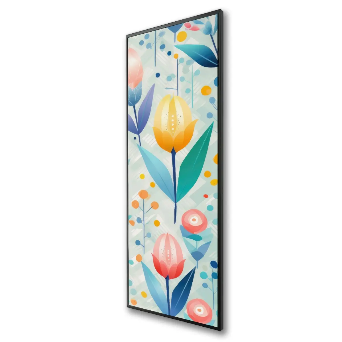 Pictorem C1FC16484L3MMN 16x48 in. Artistic Coral Framed Canvas Wall Art Print, Calming Scents Home Decor, Room Accent Gift