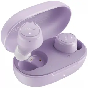 TOZO Agile Solo Bluetooth Earbuds Purple In-Ear Wireless Headphones with Stable Bluetooth 5.3 & Compact Charging Case for Music Calls