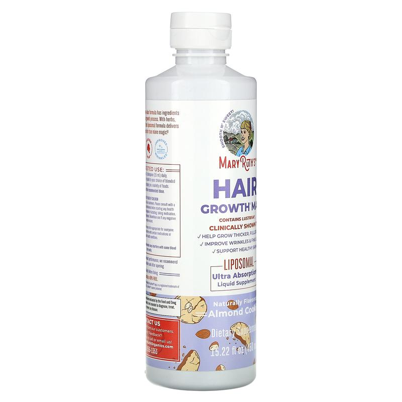 MaryRuth's Hair Growth Max Liposomal, Almond Cookie, 15.22 fl oz (450 ml)