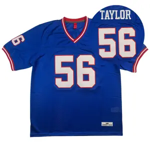 #56 MAYLOR Men's 1986 American football shirt Sewing embroidery Classic V-neck blue sweatshirt mesh ventilation Suitable for daily rugby training matches big size Outdoor sportswear Cheap High Quality Halloween Christmas fan gift M-3XL
