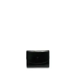 Pre-owned Loewe Leather Small Leather Goods Black Anagram Bifold Wallet