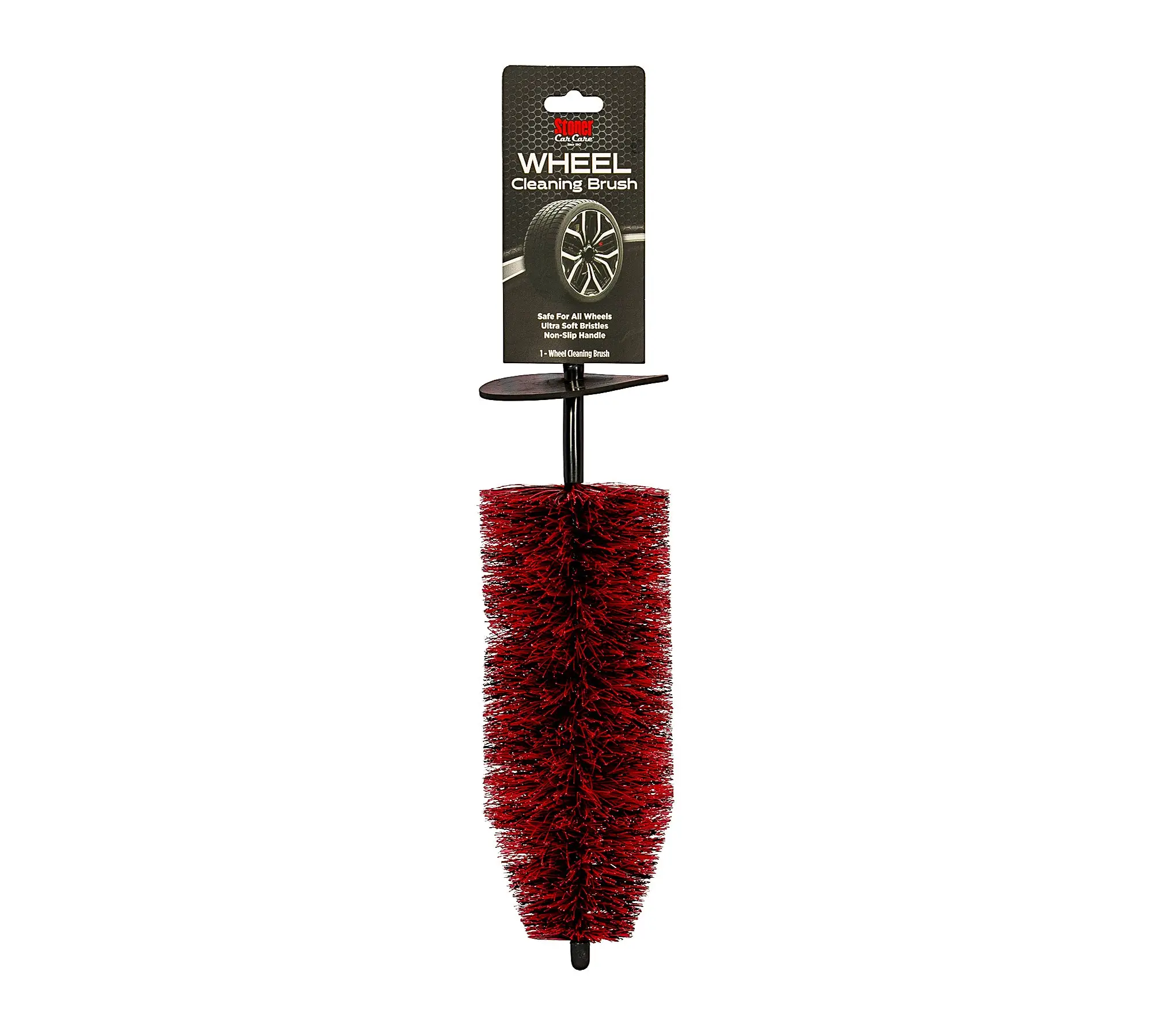 Stoner Car Care Wheel Cleaning Brush - Red Fibrous Design for Effective Cleaning Detailing Products