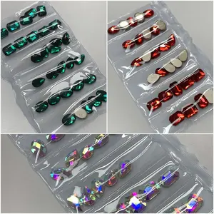 Big Shape Rhinestones / AB Red Green Gem Stone for nails art design