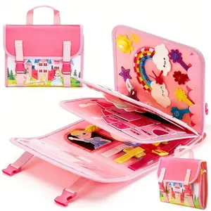 Montessori Toys, Busy Board Birthday Gift, Ideal Gift Choice, 17 in 1 Preschool Learning Activities with 12 Life Skill, Number,Shape,Dressup,Animal, Learning Educational Toy Airplane Car Trip, The perfect gift for Halloween, Christmas and birthday parties