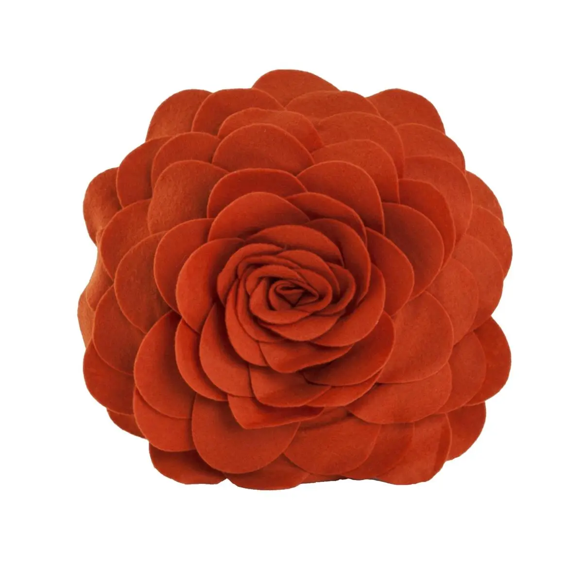 SARO FT095.TC13R 13 in. Round Circular Multicolor Flower Decorative Throw Pillow - Terracotta
