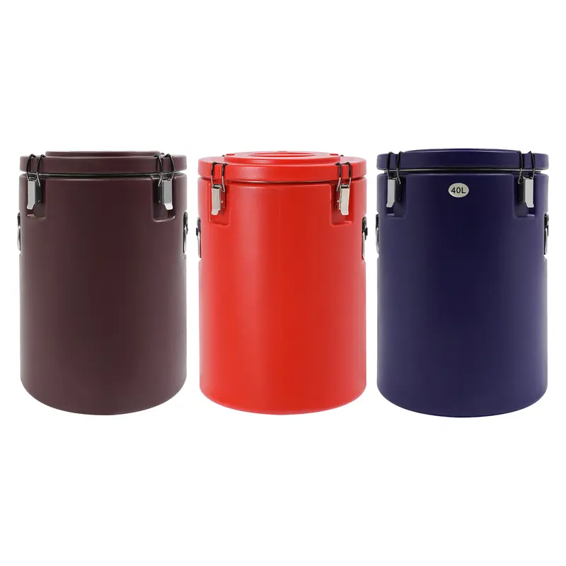 Commercial Stainless Steel Body Beverage Cooler - 35L/9.25Gal Top-Loading Insulated Container, 10-15h Heat Hold, Leakproof, Washable, Free-Standing Tough Unit for Prep Areas, Picnic, Camping Kitchen Supplies