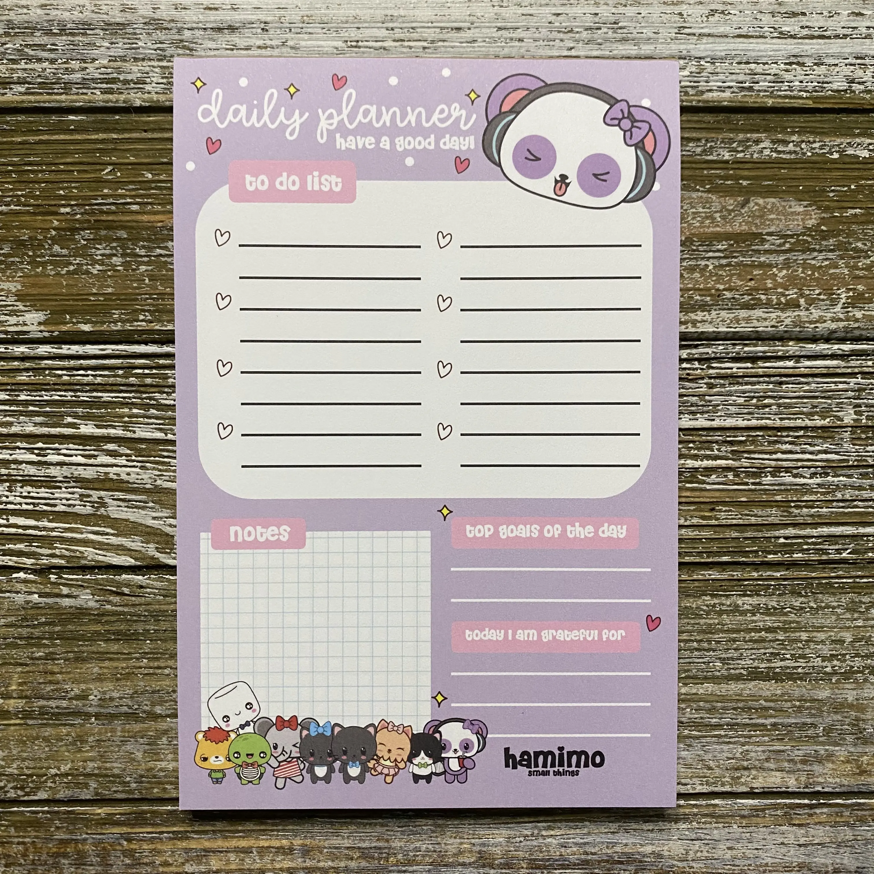 Daily Notepad Planner Madi Panda