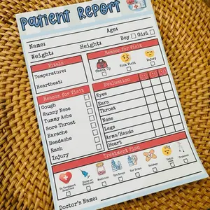 Pretend Play Kids Notepad - Doctor Check Up