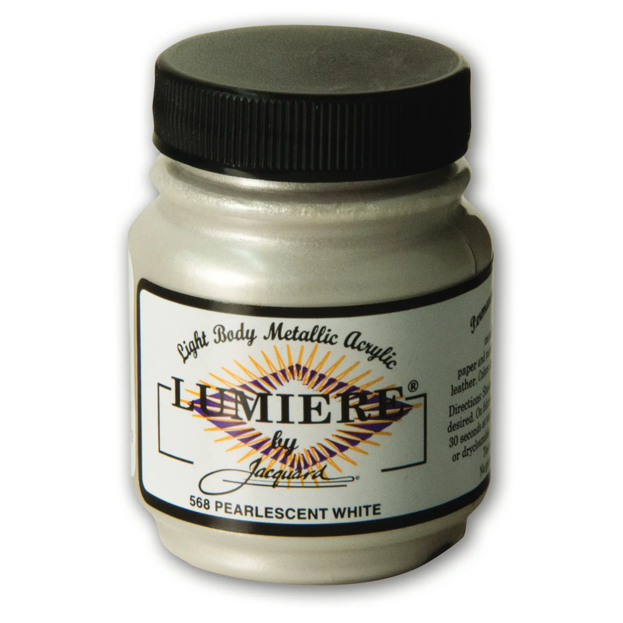 Jacquard Lumiere Metallic and Pearlescent Paint 2.25 Oz, 568 Pearl White
