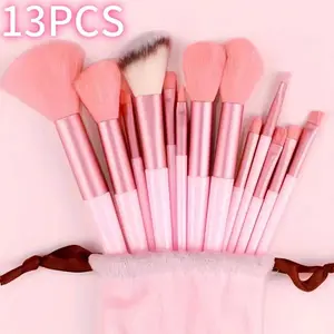 13-Piece Makeup Brush Set, Soft Bristles, Blending Brush, Face Makeup Brushes, Portable Storage Bag, Professional Beauty Tools Kit, Essential Cosmetic Brushes