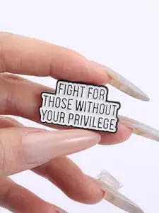 Social Justice Lapel Pin for Activists, Awareness Decoration Gift, Solidarity Statement Jewelry for Those Without Privilege
