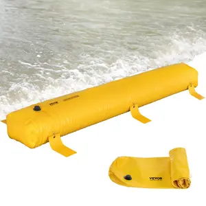 【FathersDayGift】 VEVOR Flood Barrier, 12 ft Length x 12 in Height Sandbag Alternative, Water Barrier for Flooding with Great Waterproof Effect, Reusable PVC Water Diversion Tubes, Flood Barriers for Home, Door, Garag