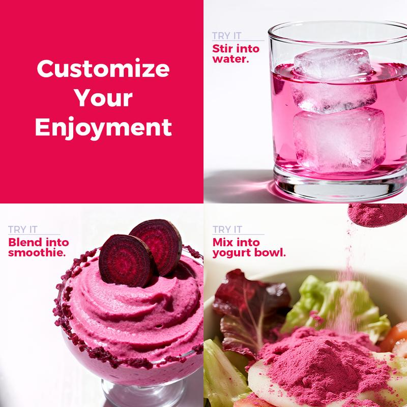 Newellme Super Red Food Powder Supports Blood Pressure Benefits Leg Veins Heart & Blood Vessel Health Extracts of  Beetroot 14 Bottles per Box