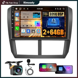 Rimoody Android Car Stereo for Subaru Forester Impreza WRX 2008-2012, 9 Inch IPS Touchscreen Radio with Wireless CarPlay, 2+64GB 59UI GPS Navigation, WiFi, 32EQ DSP, Backup Camera, Car Stuff Fathers Day Gift