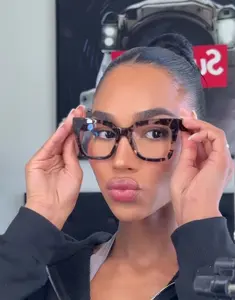 Catherine Nerd Geek Square Thick Frames Eyeglasses for Stylish Geeks with Unique Snake Pattern Design Durability Comfort & Bold Statement Style