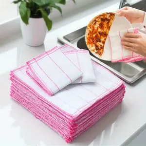 10 Pieces of Thick-walled Absorbent Kitchen Towels, Made of 8 Layers of Ultra-fine Fiber Material, Oil-resistant, 30 Centimeters in Length