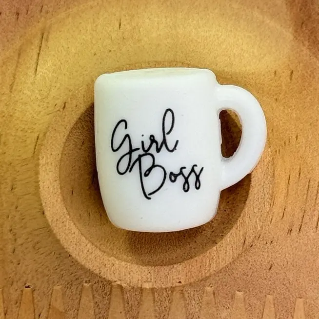 Girl Boss Mug 3D Silicone Focal Bead (1 pc)