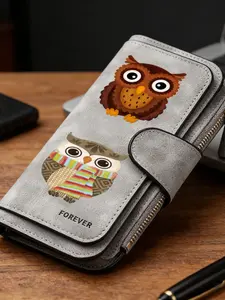 1pc owl Women'S Long Wallet, Multi-Functional Wallet, Portable Snap Closure Coin Purse, Birthday Gift and Daily Commute for owl lovers, Playful Design, Perfect Holiday Gift, Perfect for Outdoor, Travel, and Family Use3.26PYT-13