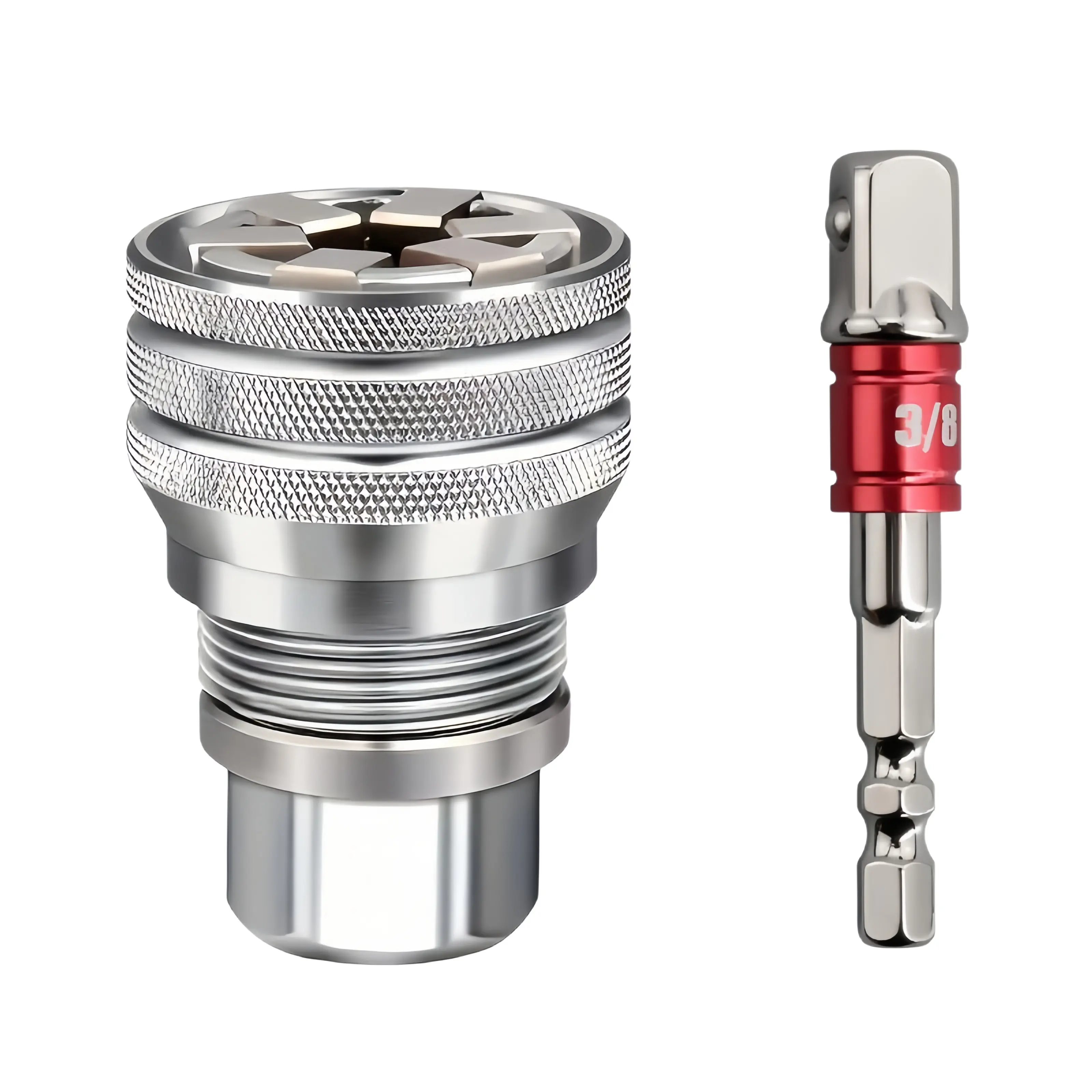 Adjustable Magic Universal Socket 10-19mm, Multifunction Wrench Socket with 3/8" Hex Adapter, Fits Electric Drill & Ratchet Wrench for Auto Repair