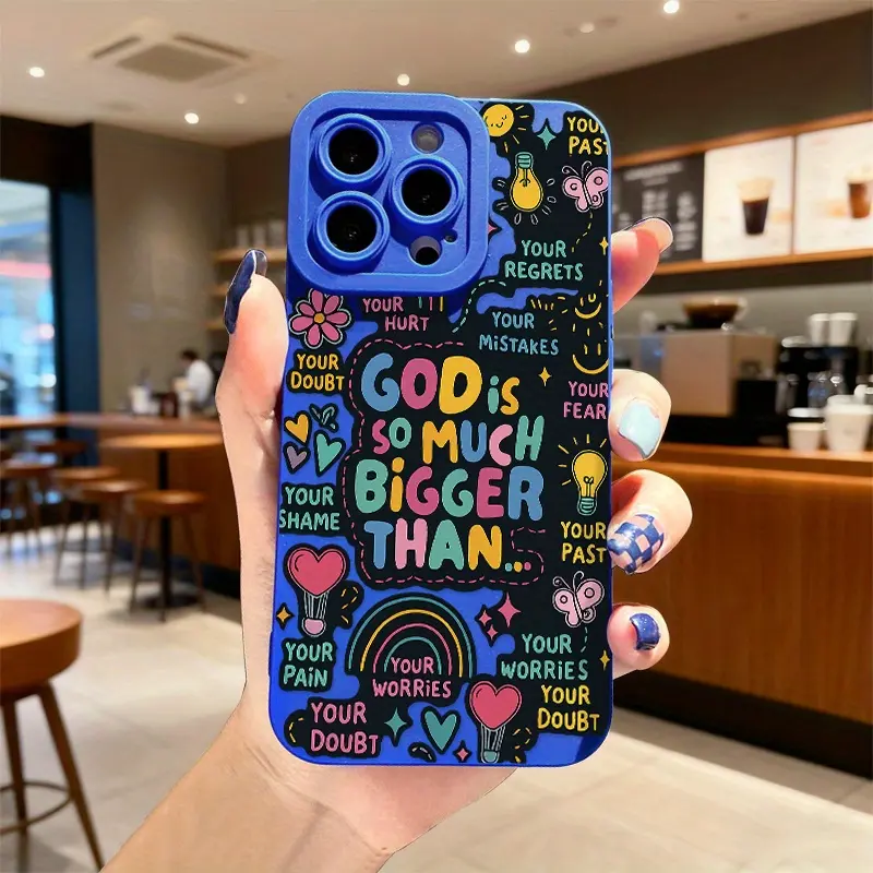 Inspirational Quotes TPU Smartphone Case Casing for iPhone 17 Pro Max,16,16e,15,14 Plus,13,12 Mini,11,Air,X,XS,XR - Straight Edge, Shockproof, Drop-Resistant, Rugged, Durable Cover Shell with 2D Printing, Protection for Handheld Cellphone Accessories Gift