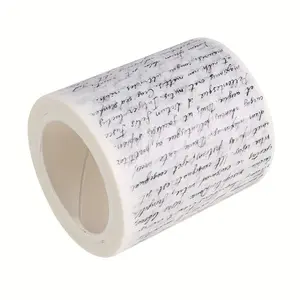 Yitape European Vintage Paper Tape Roll, 50mm Wide, Handmade Journal Decoration Material, Old Newspaper Text Scrapbook DIY Background Stickers