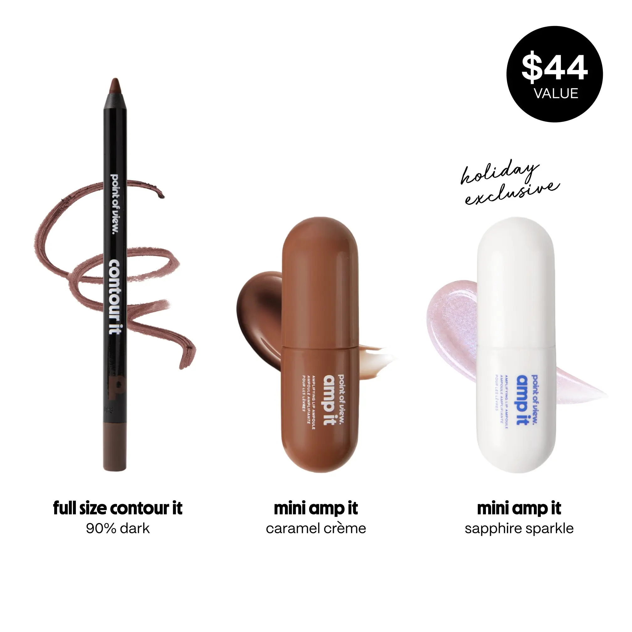 Amp (K)it Holiday Edition by Point of View Beauty - Lip sets perfect for gifting + holiday parties Limited Edition