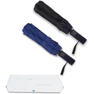 46 Inch Compact Umbrellas for Rain - Travel Small Umbrella - Automatic Folding Umbrella - Windproof Portable Umbrella, Double 10-rib
