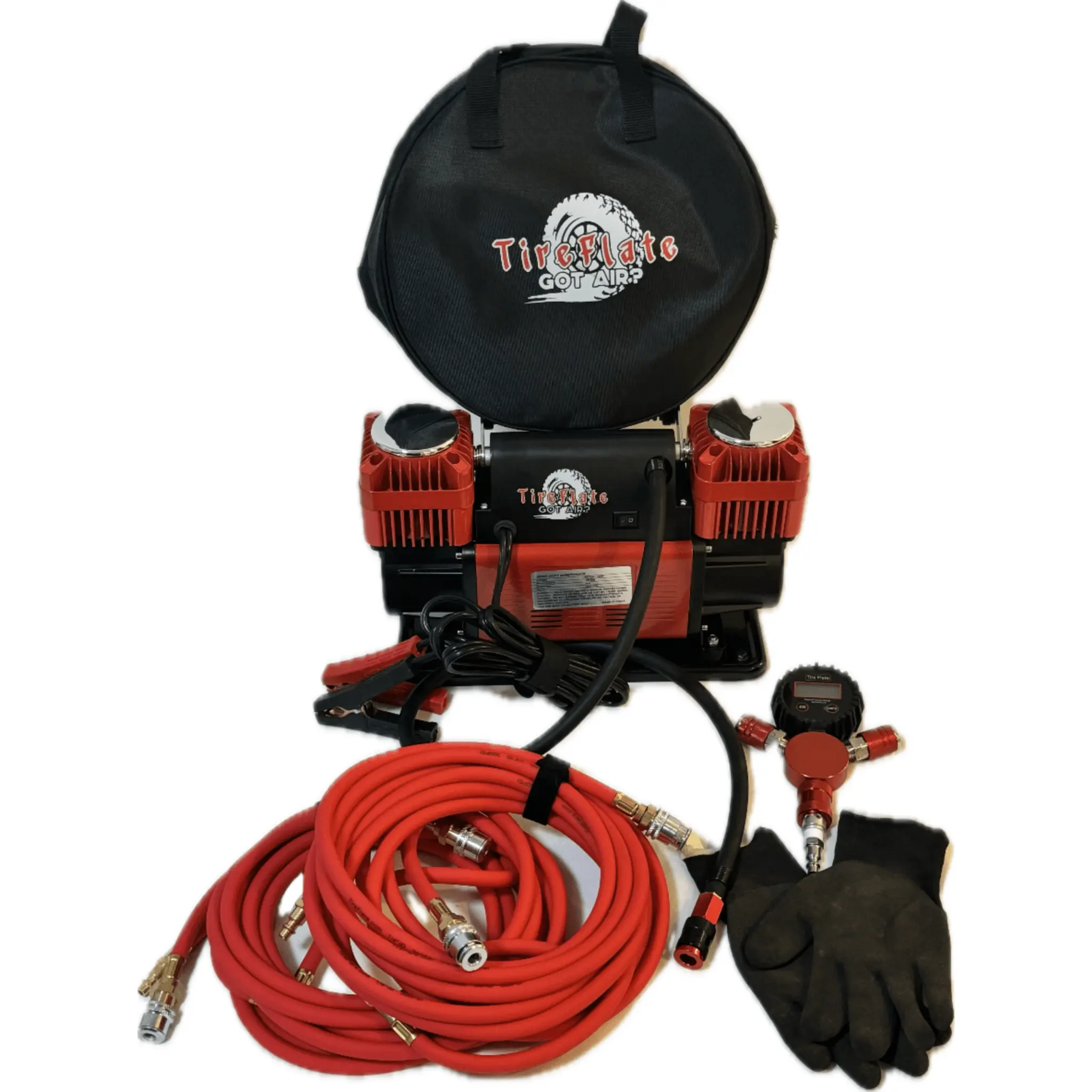 Combo Pac 300LPM 12V Twin Cylinder Heavy Duty Offroad, Overland Air Compressor