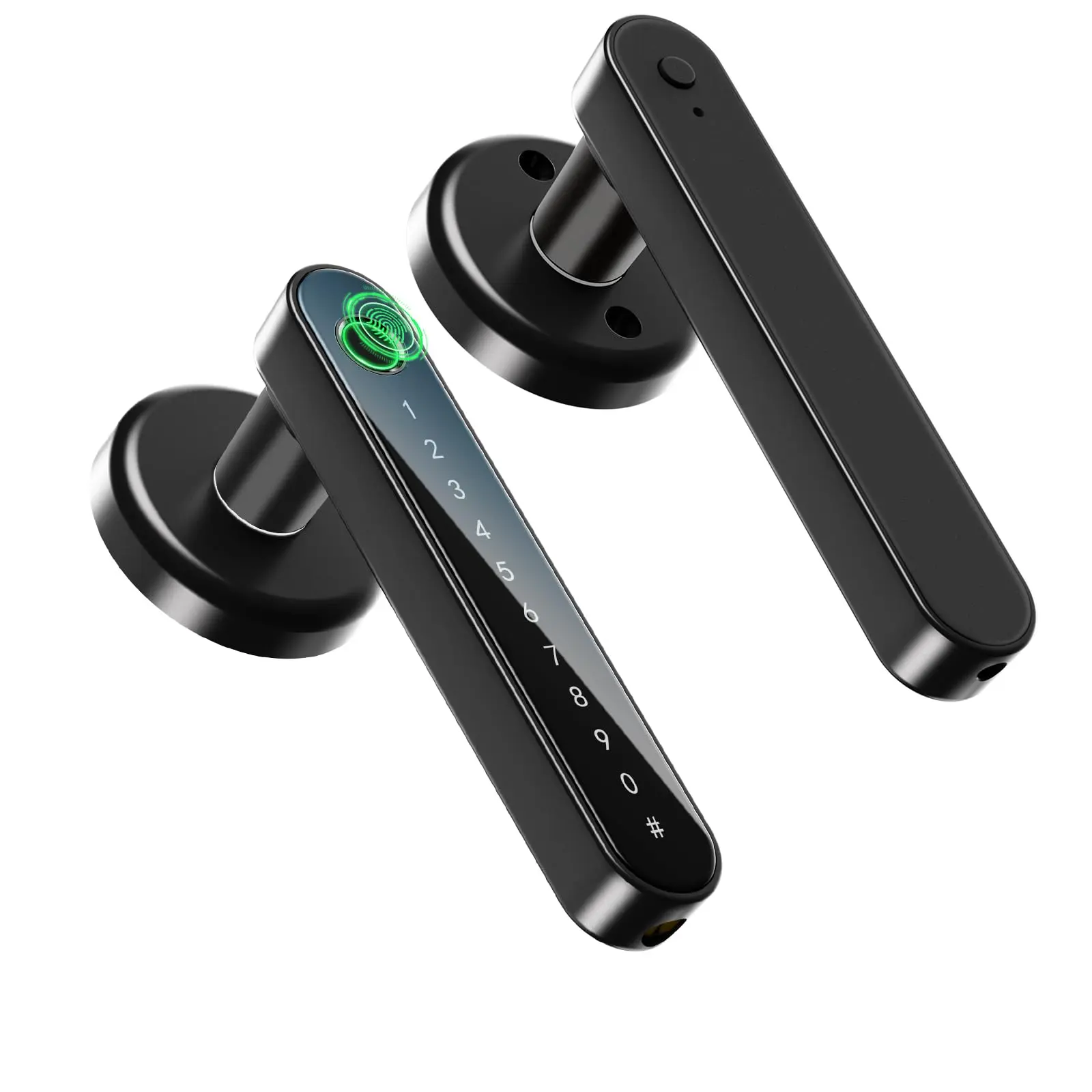 IRONZON Fingerprint Door Lock Biometric Door Lock with Keypad with Handle for Home Hotel Office Apartment Bedroom
