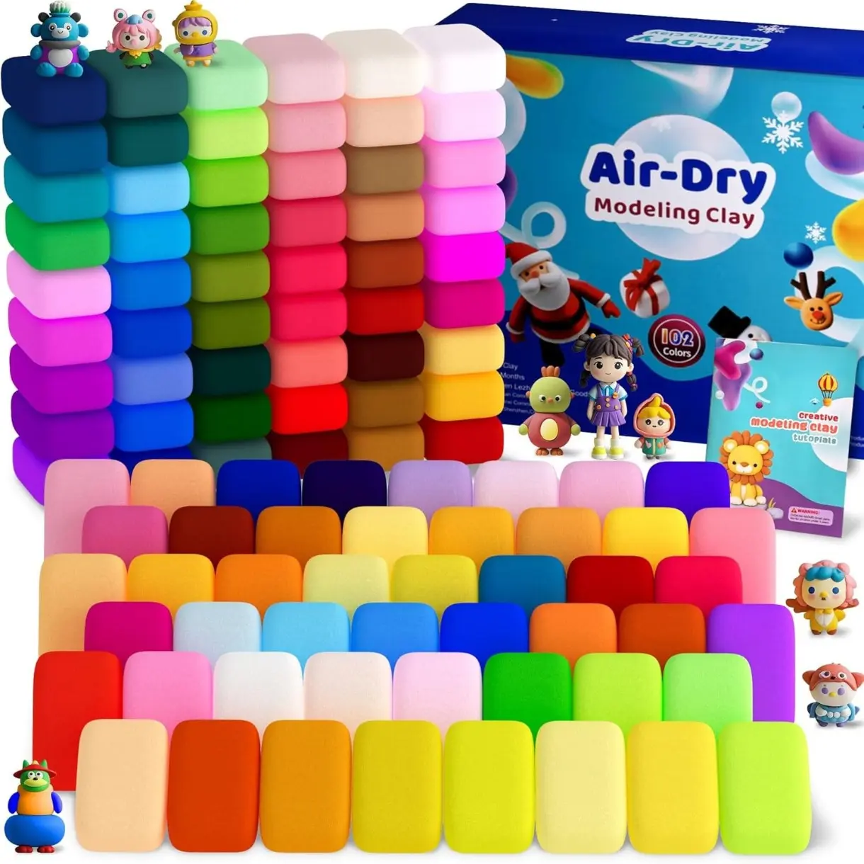 Air Dry Clay 102 Modeling Clay for Kids with Sculpting Tools - Soft and Non-Sticky, Ideal for Arts and Crafts Gifts