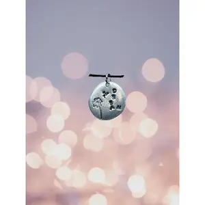 Hand-Stamped Pewter Pendant Necklace