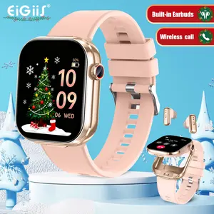Smart Watches with Earbuds for Women, 2.02" Activity Recorder Smartwatch for iPhone/Android Compatible(2 Watch Bands), IP67 Waterproof Watch Sport Watches with Headphone, Music Player/Camera Control/100+ Sport Mode, Best Gifts for Christmas New Year
