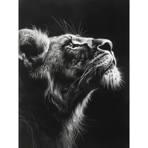 Brooding Lion Pattern DIY Diamond Arts Colorful Painting without Frame, DIY 5D Diamond Arts Colorful Painting Kit, Wall Art Decor for Home Living Room