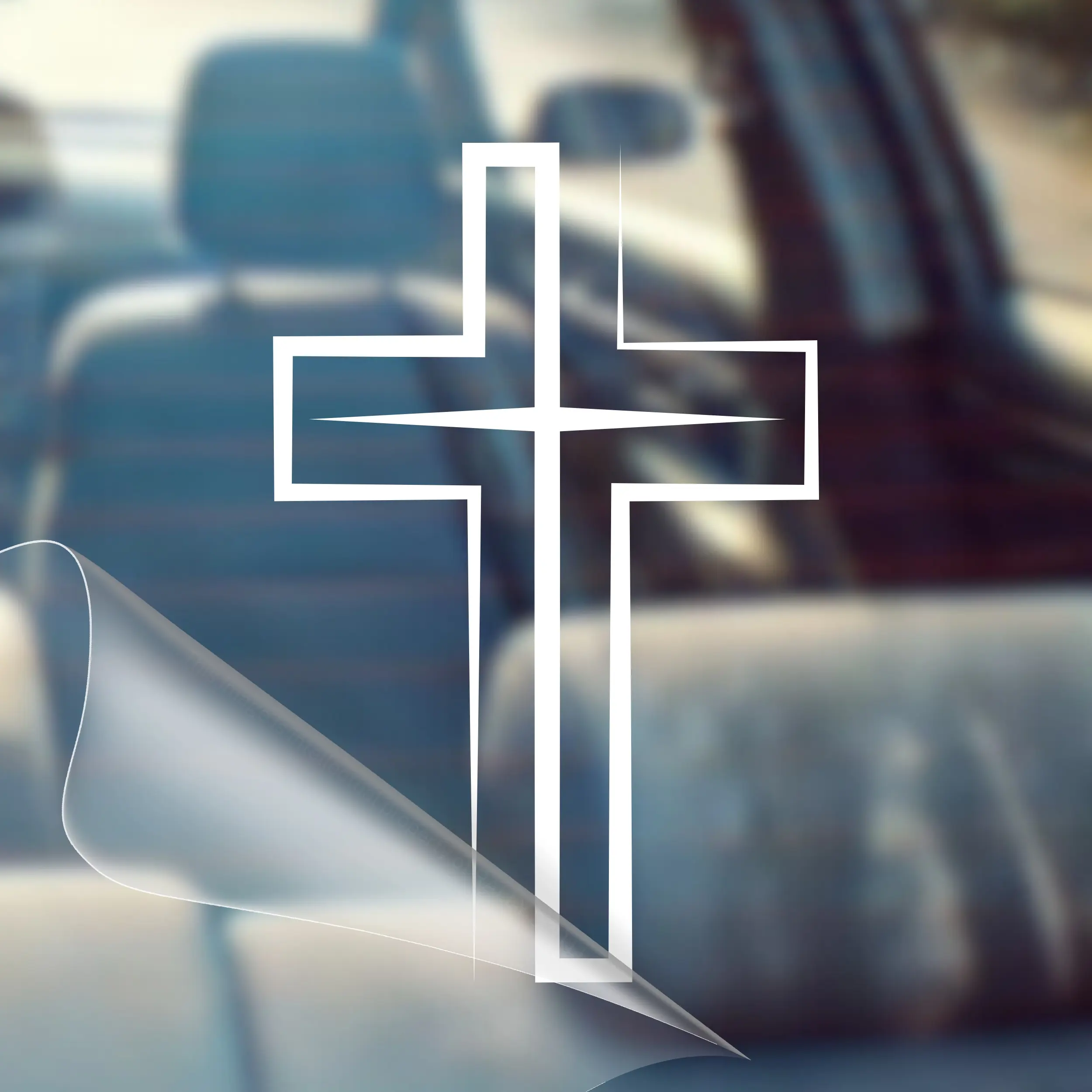 Modern Cross – Christian Car Decal Sticker