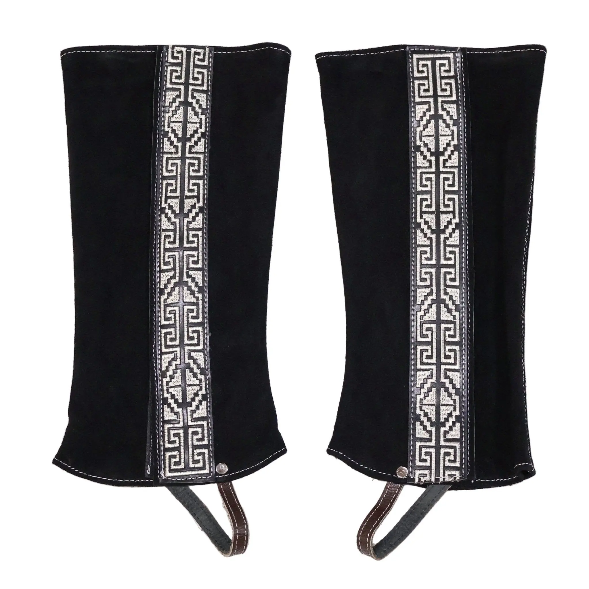 Black Half Chaps Mexican Charras Polainas