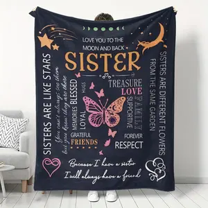 Butterfly Sister Gift Blanket, Meaningful Blessing Gift, Best Sister Gift, Perfect Gift for Sisters, Unique Gift Idea